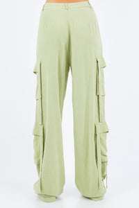 Charli Linen Wide Leg Cargo Pants