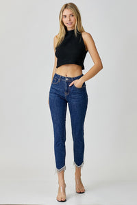 Leilani Embellished Mid Rise Crop Skinny Jeans