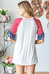 Live Free V-Neck Flounce Sleeve T-Shirt