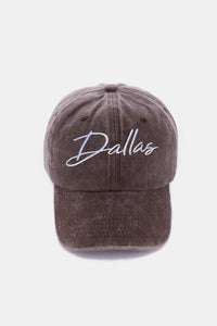 Washed DALLAS Embroidered Baseball Cap