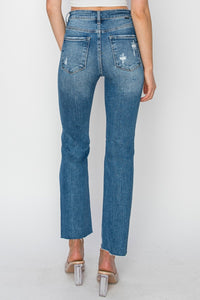 Elyse High Rise Distressed Ankle Jeans