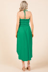 Emerald City Tie Back Shirring Dress with Pockets