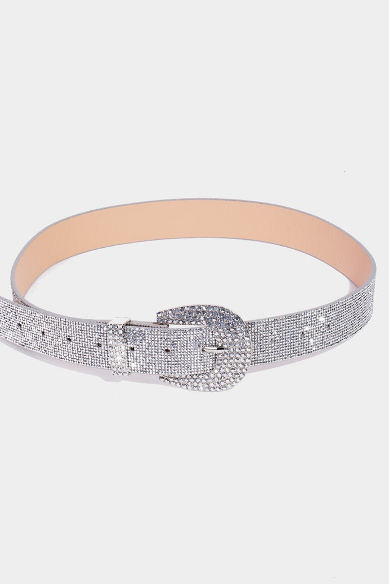 Western Circle Rhinestone Embellished Belt