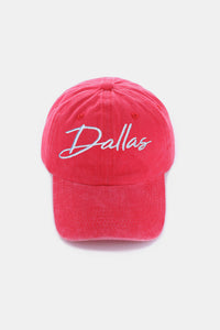 Washed DALLAS Embroidered Baseball Cap