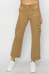 Mocha Full Size High Rise Cargo Jeans