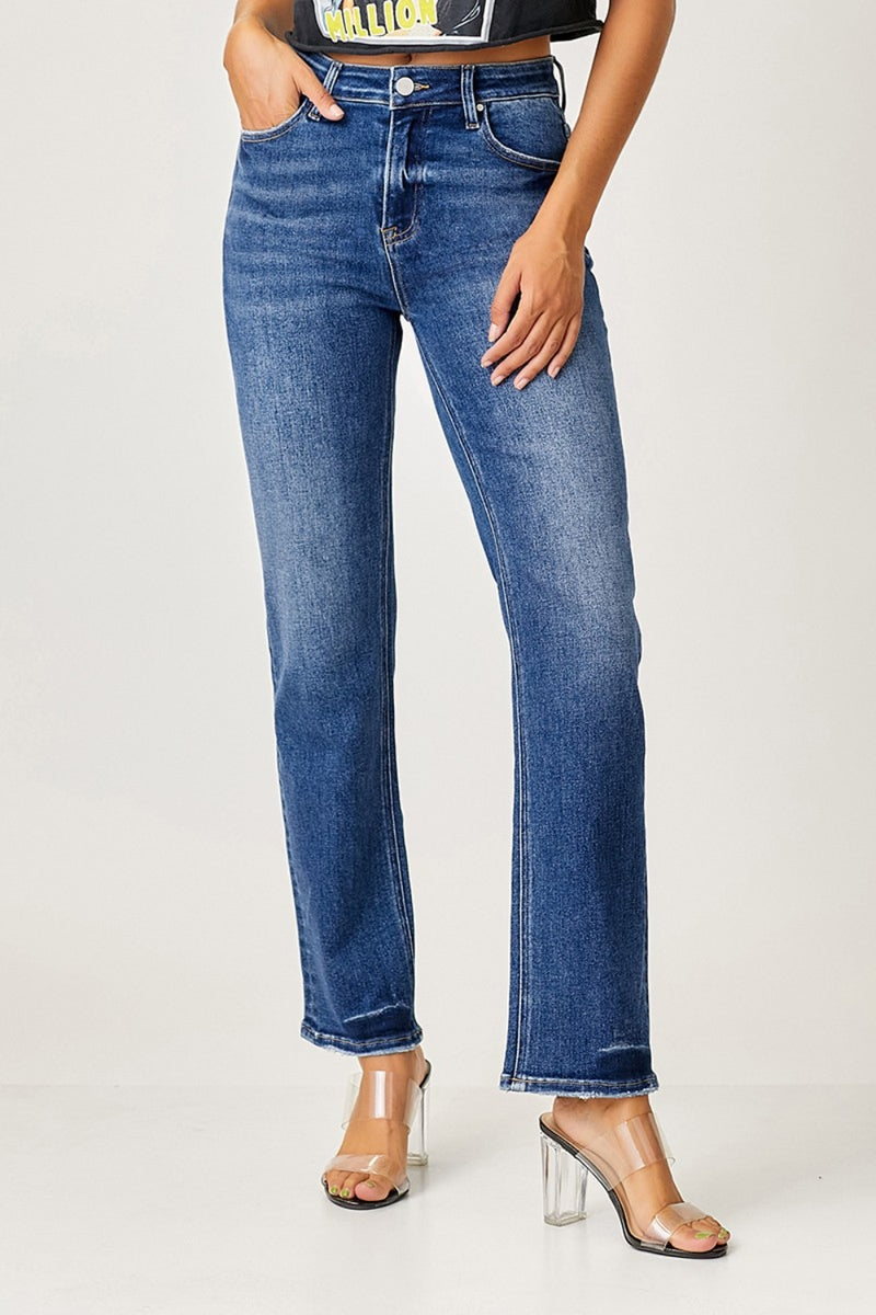 Sammy Mid Rise Slim Straight Jeans