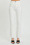 Everly White Denim High Rise Tummy Control Straight Jeans