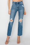 Elyse High Rise Distressed Ankle Jeans