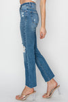 Elyse High Rise Distressed Ankle Jeans