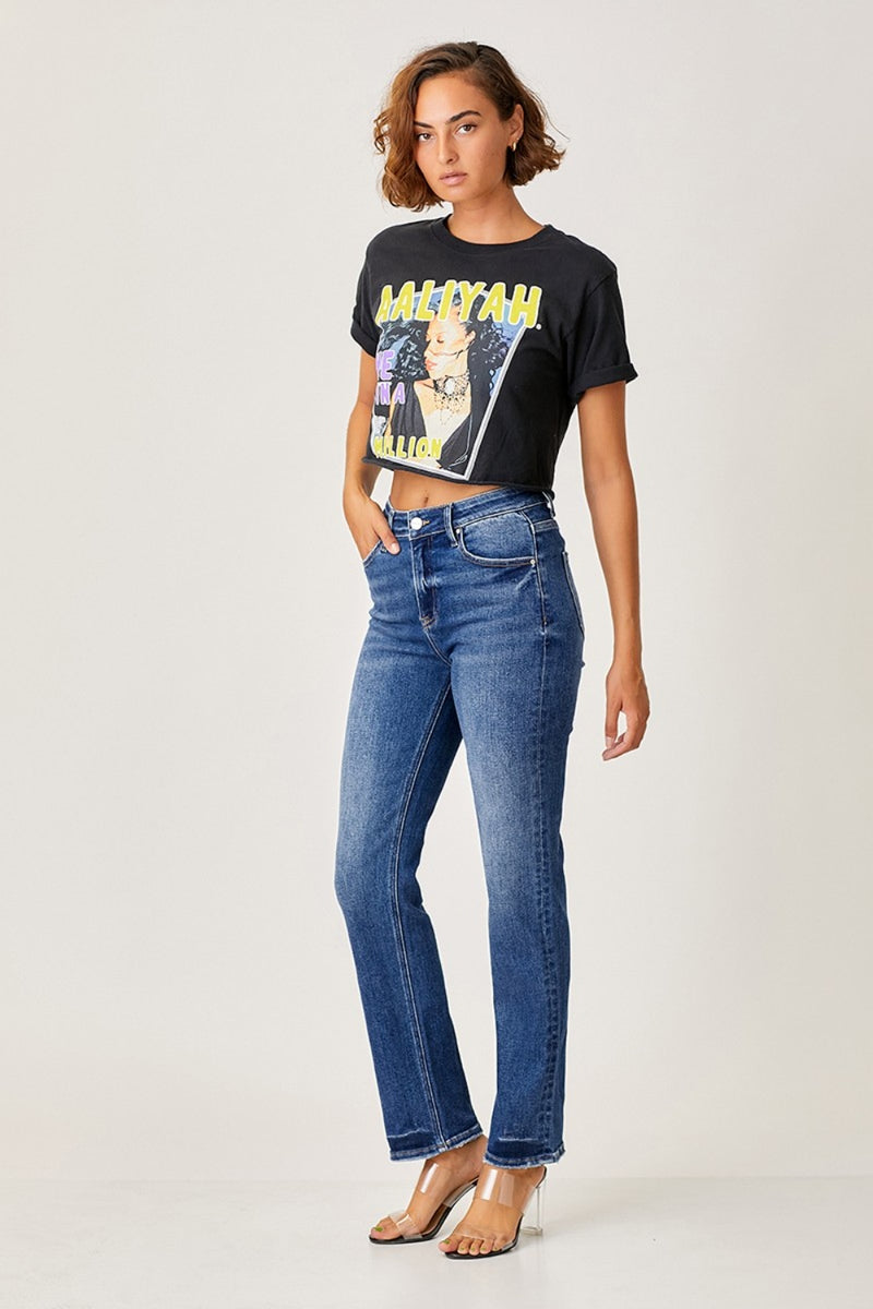 Sammy Mid Rise Slim Straight Jeans