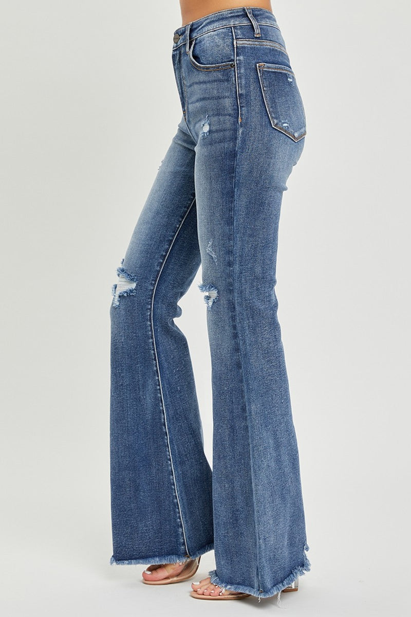 Emily High Waist Distressed Fare Jeans