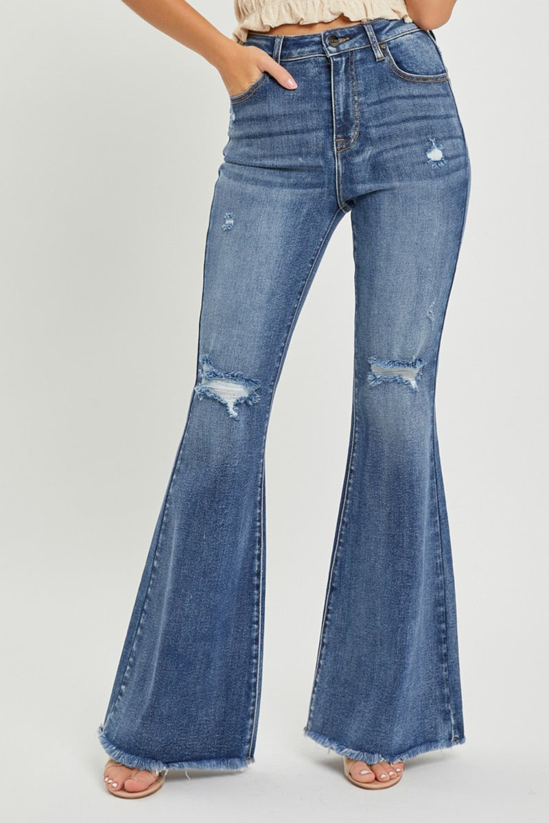 Emily High Waist Distressed Fare Jeans