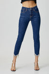 Leilani Embellished Mid Rise Crop Skinny Jeans