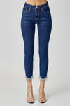 Leilani Embellished Mid Rise Crop Skinny Jeans