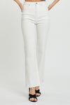 Everly White Denim High Rise Tummy Control Straight Jeans