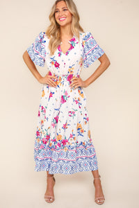 Summer Is Calling Short Sleeve Tiered Dress