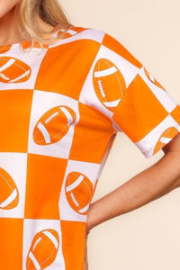 Football Checkered Short Sleeve Tee