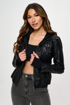 Krista Double Zip Hooded Long Sleeve Jacket