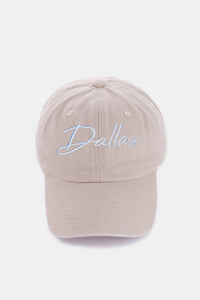 Washed DALLAS Embroidered Baseball Cap