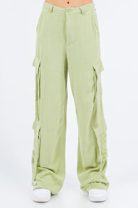 Charli Linen Wide Leg Cargo Pants