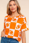 Football Checkered Short Sleeve Tee