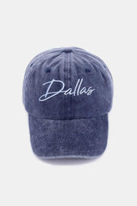 Washed DALLAS Embroidered Baseball Cap