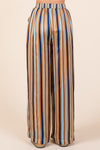 Happy Days Striped Satin Wide Leg Pants