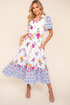 Summer Is Calling Short Sleeve Tiered Dress