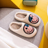 Patriotic Smiley Face Slippers