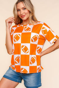 Football Checkered Short Sleeve Tee