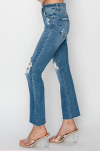 Elyse High Rise Distressed Ankle Jeans