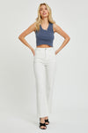 Everly White Denim High Rise Tummy Control Straight Jeans