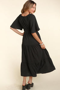 Trish Tiered Babydoll Maxi Dress with Side Pocket